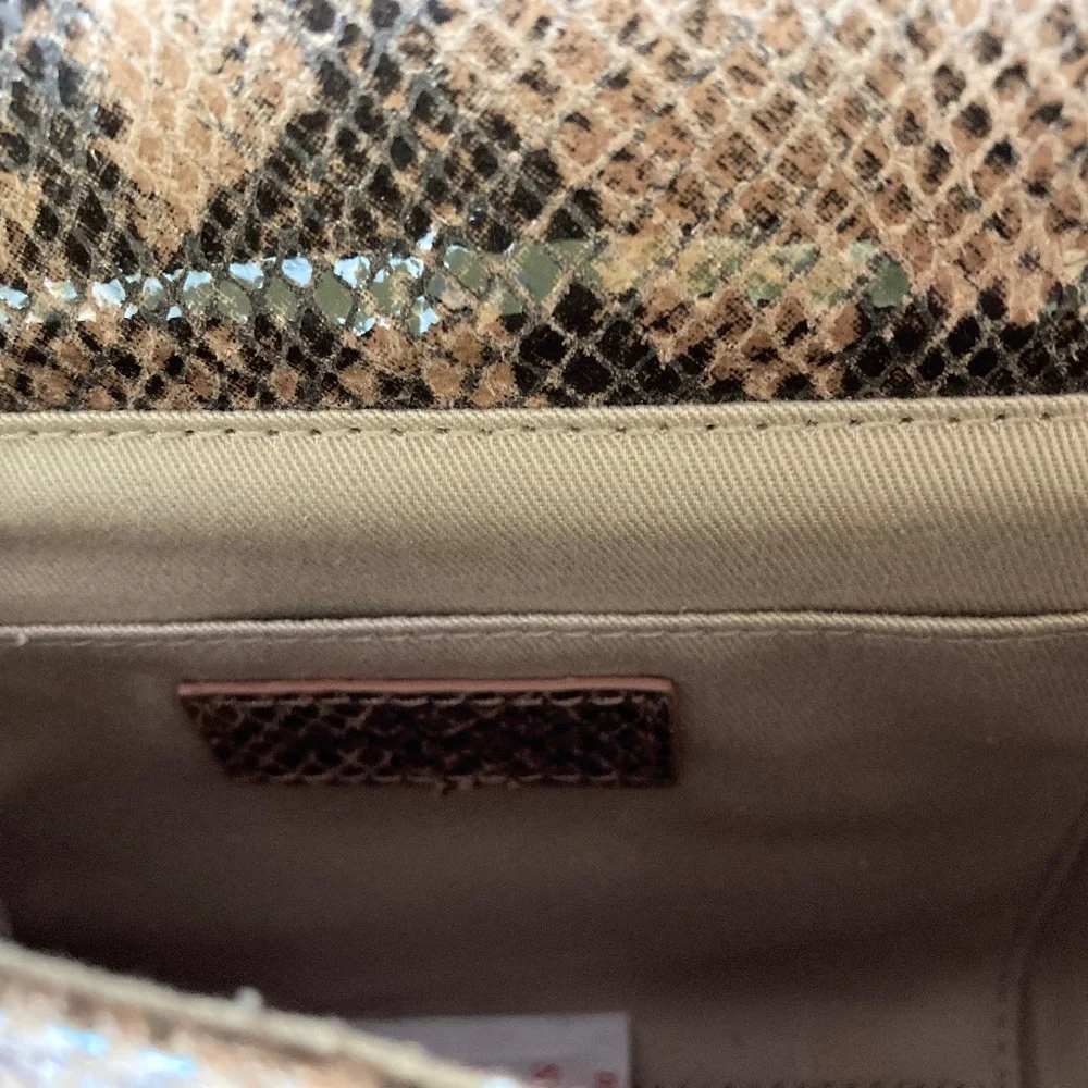 Alexis Hudson Lucy Crossbody Handbag/Amber Snake//NEW/$325 RETAIL!/NEVER USED!